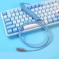 thumbnail image 6 of YIEMEEN TypeC USB Cable Mechanical Keyboards Coiled Spring Wire Spirals Paracord Plug-in Aviators Data Cable Aviation Connectors, 6 of 14