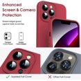 thumbnail image 2 of Liquid Silicone Case for iPhone 13 Pro, [Camera Protection] [Anti Fingerprint] [Wireless Charging] 4 Layer Phone Case Protective Cover, Built-in Microfiber Case Cover, 6.1", Red, 2 of 15