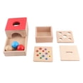 thumbnail image 1 of Kit De Juguetes De Caja De Monedas De Madera, Kit De Caja De Permanencia De Objetos 4 En 1 Seguro Para El Desarrollo Motor Fino, Educativo Para Niños Pequeños Para Interiores, 1 of 7