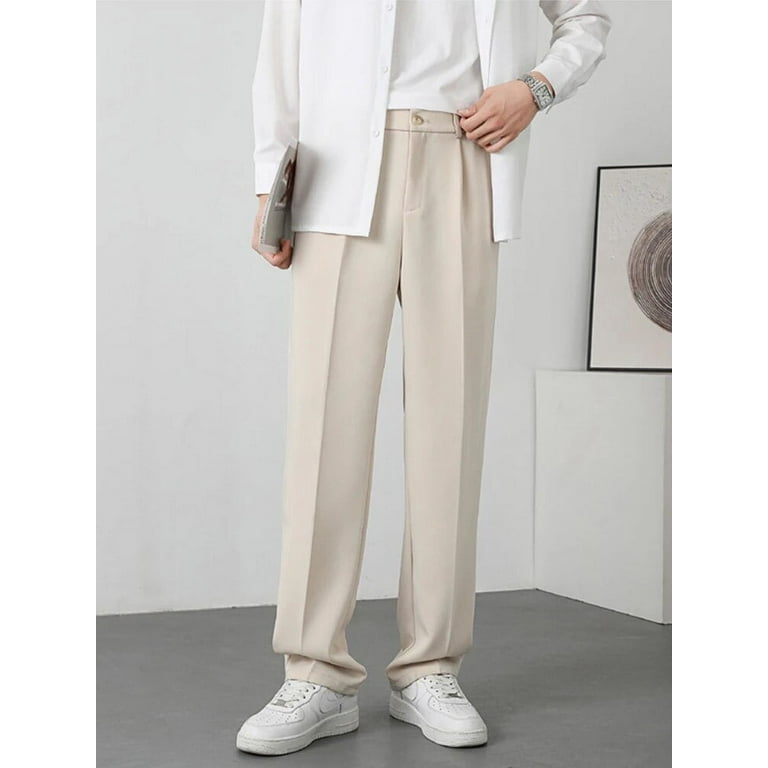 【MODERNIF】Bael semi-wide slacks Summer Men Straight Casual Pants 2023 New Korean Fashion