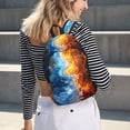 thumbnail image 6 of Yiaed Red And Blue Flame Waves Print Backpack, Premium Laptop Backpack, Travel Backpack for Women, Lightweight Backpacks, Comfortable Back Pack-Small, 6 of 7