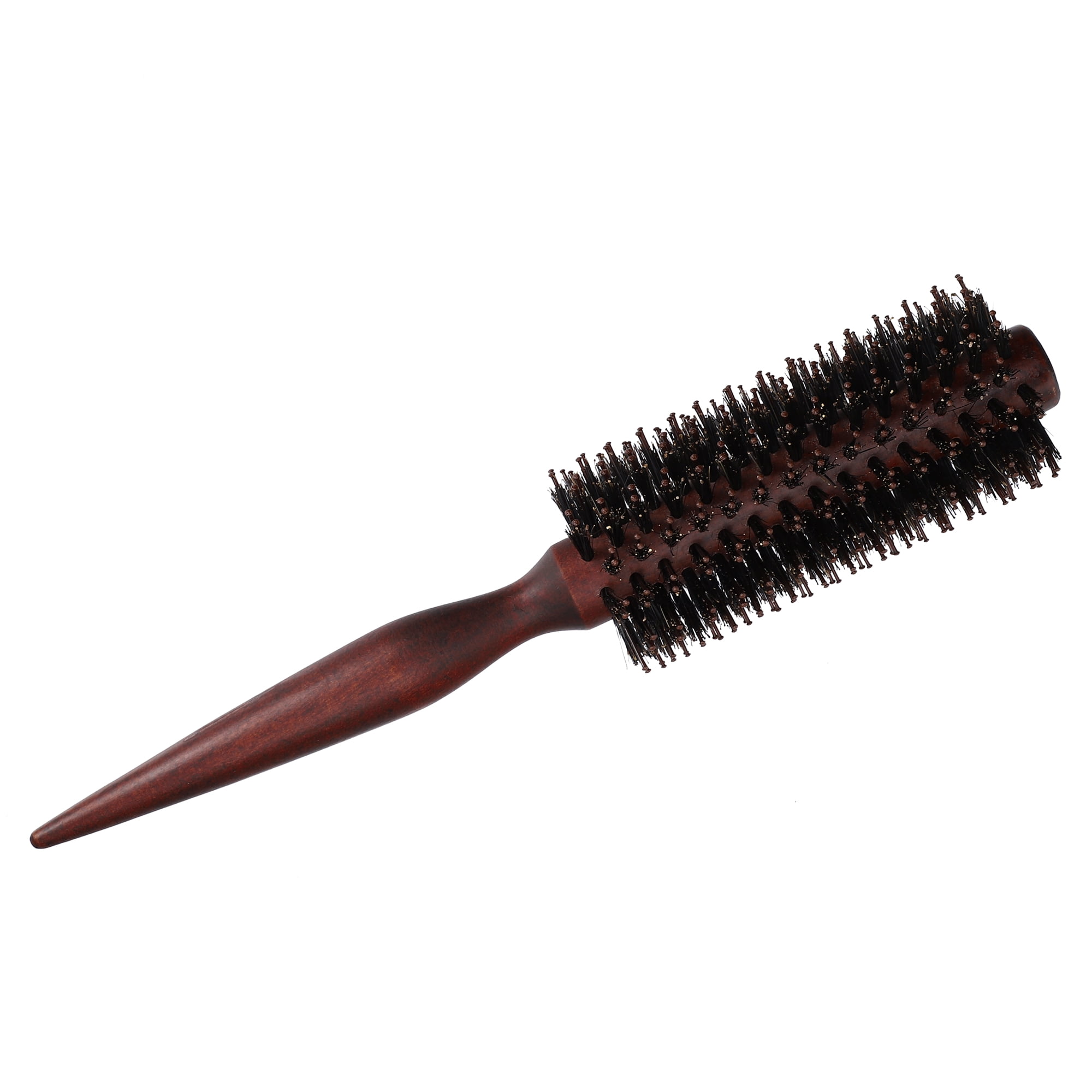Unique Bargains Straight Hair Brush Round Brush Hairstyle Wavy Styling Comb Brown 1.89"