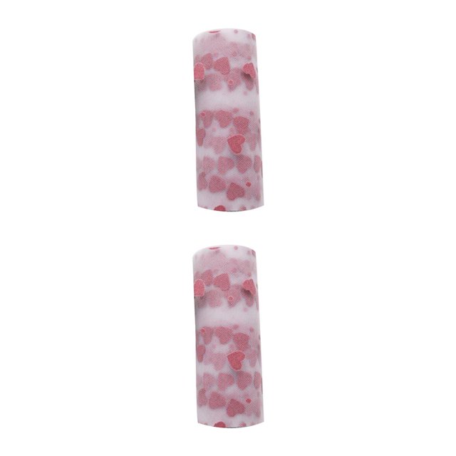 Yuarrent Rollo de gasa de corazón, tela para envolver, mantel para decoración de fiesta de cumpleaños de boda, para niñas, manualidades DIY Corazon grande rosa 2Conjunto