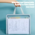 thumbnail image 6 of Large Capacity Handheld Organza Transparent File Bag, Document Storage Organizer with Waterproof Compartments, Portable Briefcase for Students and Professionals, 6 of 7