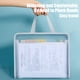 thumbnail image 5 of Bolsa de archivo de organza transparente de gran capacidad, organizador de documentos estudiantiles de 14x11.6 pulgadas, portapapeles de almacenamiento de papel de prueba de mano impermeable con, 5 of 5