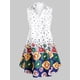 thumbnail image 1 of Más el tamaño lunar de la flor sin mangas túnica de la blusa Rosegal Blusas Tallas Grandes, 1 of 5