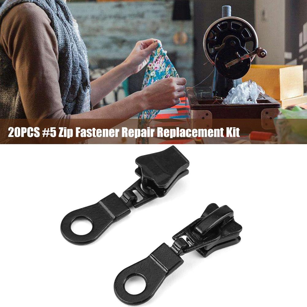 Sonew 20pcs Metal Alloy Zipper Sliders Size 5 Zip Fastener Repair