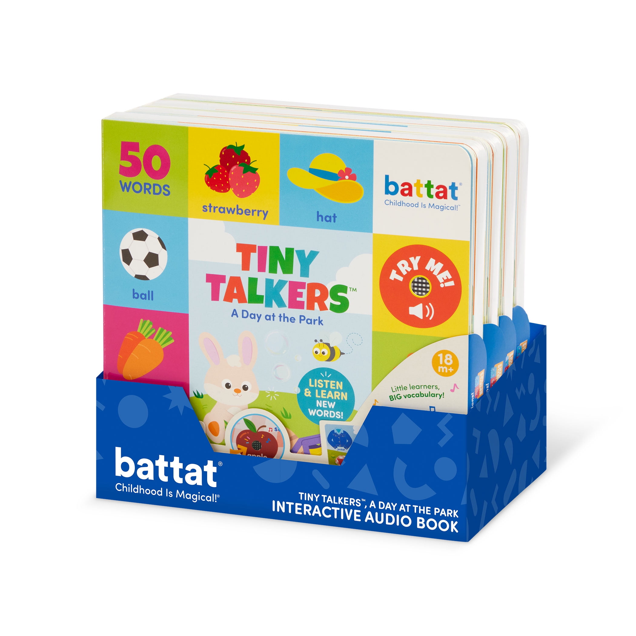 Battat Tiny Talkers a Day at the Park Interactive Button Sound Book Learning Toy for Toddlers 18 Months +