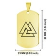 thumbnail image 2 of Stainless Steel Viking Valknut Dog Tag Pendant Necklace, 2 of 3