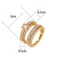 thumbnail image 4 of Womens Copper Ring Set With Zircon Stone Geometric Electroplated Jewelry European American Style Fashion Rings Pair, 4 of 4