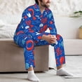 thumbnail image 7 of Balery Nautical Animals Pattern Pajama Sets for Men Long Sleeve 2 Piece Sleepwear Loungewear Sets Soft PJ's with Pockets Long Sleeve Comfy Pj Sets-Medium, 7 of 7