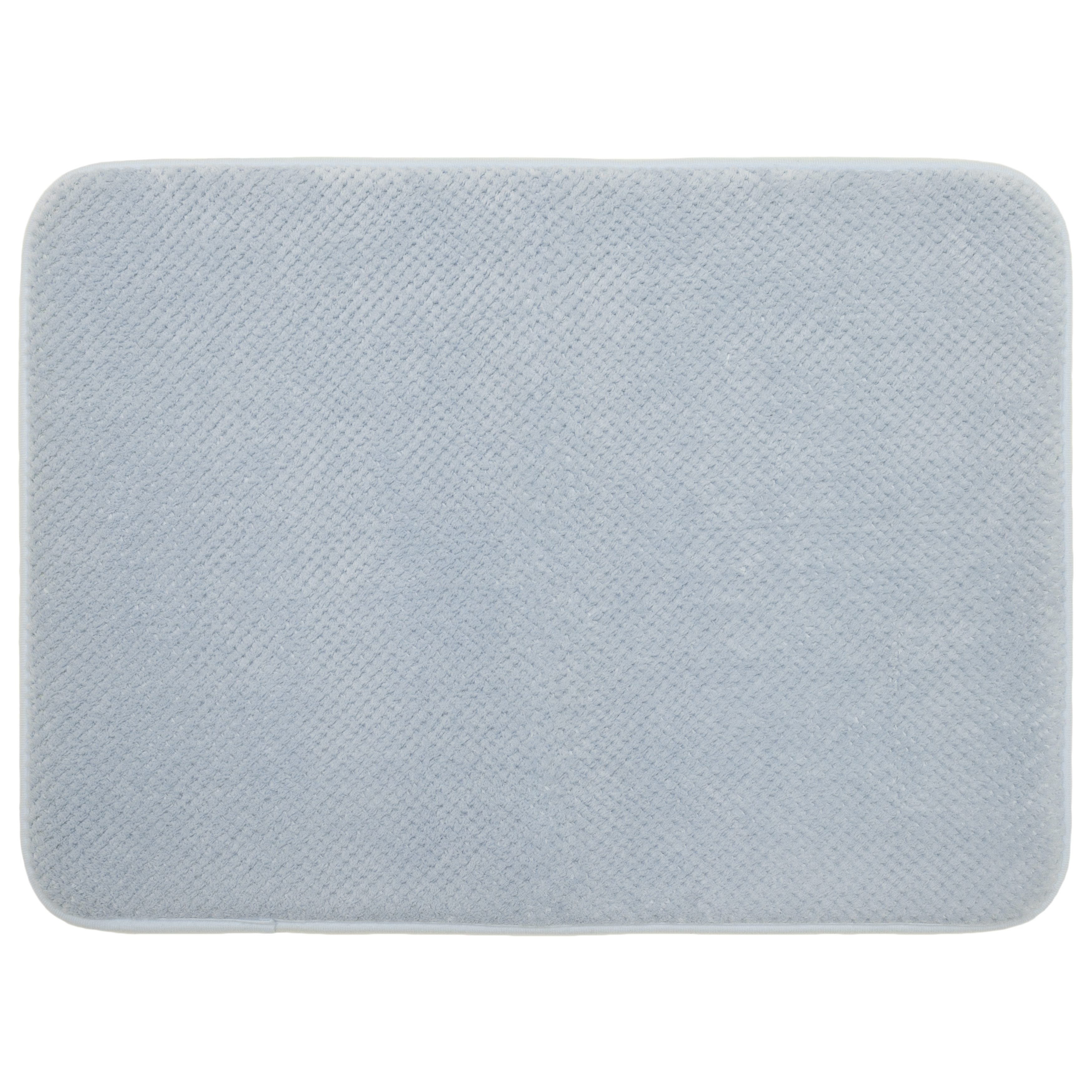 Mainstays Basic Memory Foam Bath Mat, Blue Shell, 17" x 23.5"