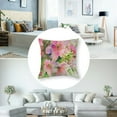 thumbnail image 5 of Hummingbird Throw Pillow Cover Lovely Hummingbird and Pink Flowers Oil Painting Art Decorative Rectangular Pillowcase for Sofa and Bed Couch, 5 of 7
