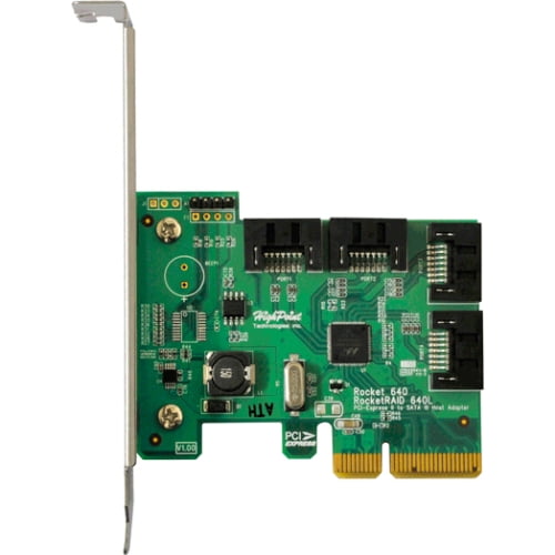 Highpoint Rocketraid 640l Serial Ata Controller Serial Ata 600 Pci Express 2 0 X4 Plug In Card Raid Supported 0 1 5 10 Jbod Raid Level 4 Total Sata Port S 4 Sata Port S Internal Walmart Com Walmart Com Highpoint Rocketraid 640l Serial Ata Controller Serial Ata 600 Pci Express 2 0 X4 Plug In Card Raid Supported 0 1 5 10 Jbod Raid Level 4 Total Sata Port S 4 Sata Port S Internal Walmart Com Walmart Com