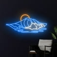 thumbnail image 3 of Handmadetneonsign Sun Wave Neon Sign, Wave Sun Led Sign, Sunset Led Light, Ocean Island Neon Light, 3 of 5