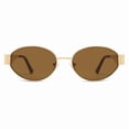 thumbnail image 4 of Lentes de Sol SOJOS Retro Ovalados Dorados/Marrones para Mujer con Protección UV400, 4 of 7