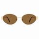 thumbnail image 4 of Lentes de Sol SOJOS Retro Ovalados Dorados/Marrones para Mujer con Protección UV400, 4 of 7