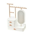 thumbnail image 2 of Jewelry Storage Box Necklace Holder Bathroom Display Cosmetic Desktop Beauty Makeup Organizer Waterproof Rack High Definition Mirror White, 2 of 7