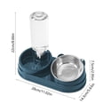 thumbnail image 3 of SHENGXINY Cat Bowls Set - 2 in 1 Pet Feeding Water Bowl, All-in-One Food Water Feeder for Dogs and Cats Blue 11x5.63x2.95in, 3 of 6
