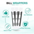 thumbnail image 3 of Uxcell Money Bands, Dollar Bill Wrappers Self-Adhesive Money Straps Self Sealing Bill Straps Sleeve Black, 3 of 7