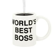 Hallmark The Office World's Best Boss Coffee Mug Christmas Ornament, 0.09lbs