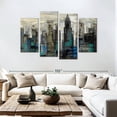 thumbnail image 3 of Elephant Stock New York Moment Wall Art - Horizontal Multi Panel Canvas - Living Room Wall Decor - City Multi Panel - Gray And Black Decor By Silvia Vassileva - 84" x 54", 3 of 8