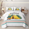 thumbnail image 2 of Erosebridal Kids Camping Quilt Full For Camper Gifts,Rustic Farmhouse Adventure Full Bedspread Sets For Boys,3 Pieces, 2 of 7