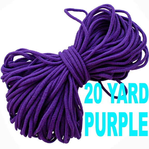 Lelaffet Colored Elastic Cord for Face Mask 20 Yard 3 mm