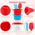 thumbnail image 4 of PENGXIANG 2Pcs Silicone Wax Pot Set Reusable Silicone Wax Warmer Liner with Stirring Rods and Spatula for Hair Removal, 4 of 9