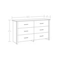 Mainstays Hillside 6Drawer Dresser, Dover Oak Finish