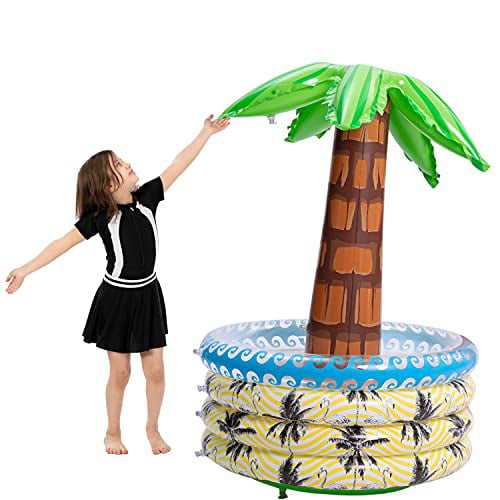 Details about   INFLATABLE COOLER Palm Tree Pool Luau Hawaiian Beach Party Supplies By JOYIN New 