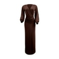 thumbnail image 3 of GZWYHT Bodycon Dresses,Plus Size Dresses Casual Long Sleeved Solid Color Tight Fit Plus Size Dress Long Dress Maxi Dresses,Long Sleeve Dress,Coffee Dress,Casual Dresses L, 3 of 7