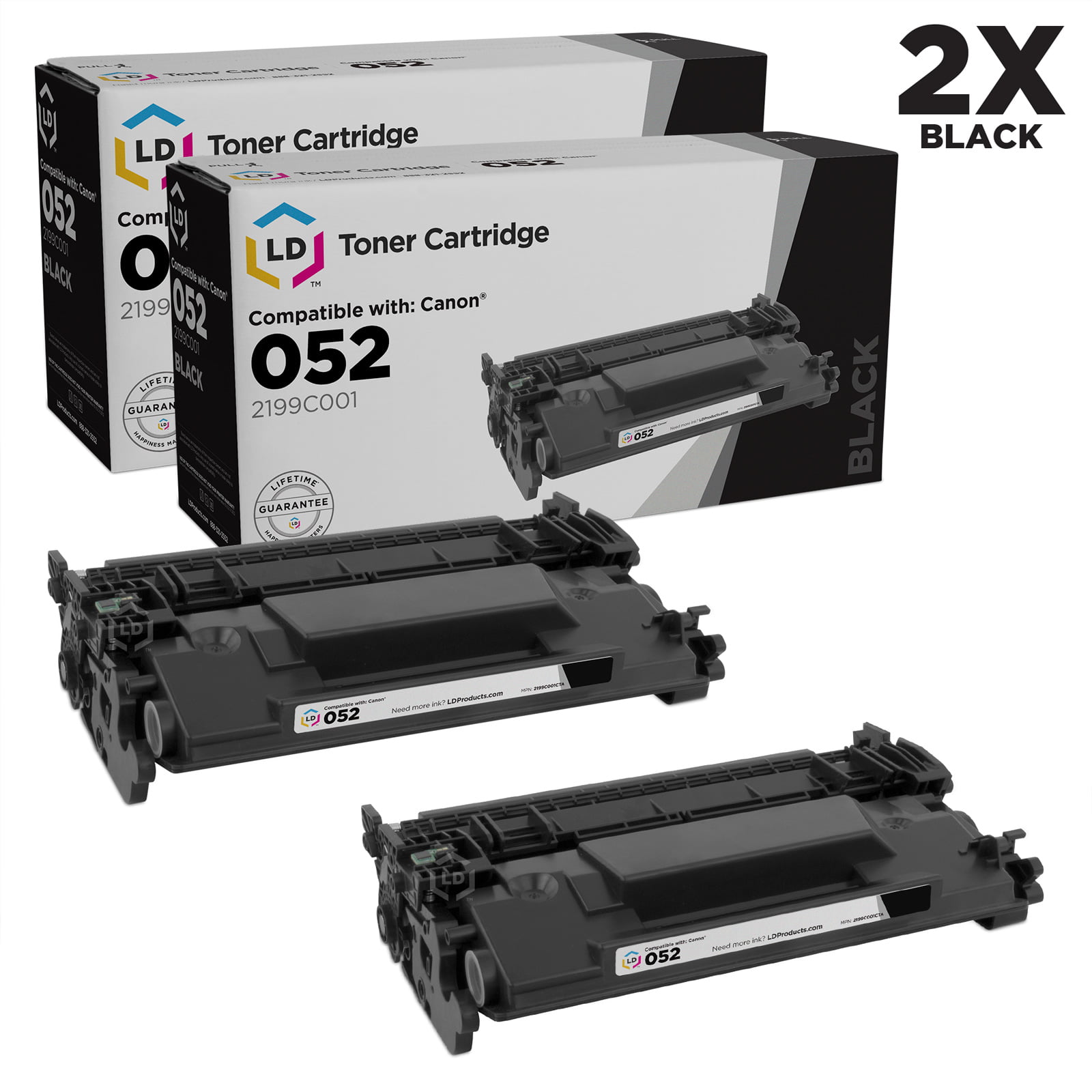 2 pack 052 Toner Cartridge fits Canon imageCLASS MF426dw MF424dw Printer 