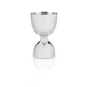 Jigger, Bell-shaped Silver Canterbury Double Stainless Steel Cocktail Jigger by Viski