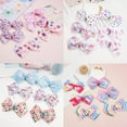thumbnail image 3 of 24PCS 4.5Inch Bows for Girls Boutique Grosgrain Ribbon Rainbow Hair Bow Alligator Hair Clips Pigtail Bows Unicorn Hair Clips for Baby Girls Toddler Kids Children Teens in Pairs, 3 of 7