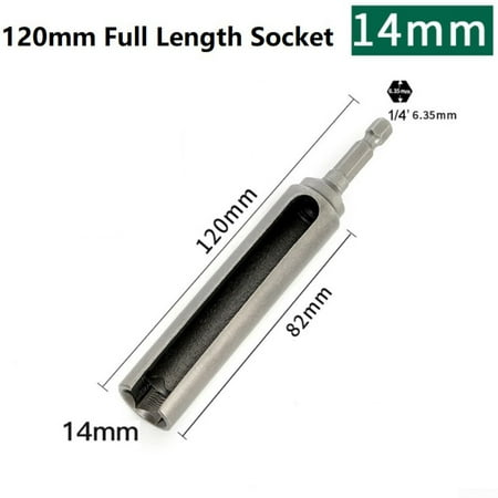 

JSSH 120mm Nut Driver 1/4inch Quick-Change Hex Shank Slotted Drill Bit Socket Wrench