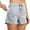 Gray, variant on Hvot&aat Fashion Women Yoga Shorts Solid Color Drawstring Shorts Hiking Athletic Shorts Joggers Workout Shorts