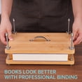 thumbnail image 6 of NiHome 35 PCS Book Press Binding Kit for Notebooks, Lesson Plans, Document Organization - Compact Bamboo Bookbinding Tools, Book Binding Supplies with Portable Handle for Beginners DIY, 6 of 7