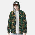 thumbnail image 3 of Picia Hawaiian Tribal Mask Women's Men's UPF 50+ Sun Protection Hoodie Shirt Long Sleeve SPF Fishing Outdoor UV Hiking Lightweight Shirts-XX-Large, 3 of 9