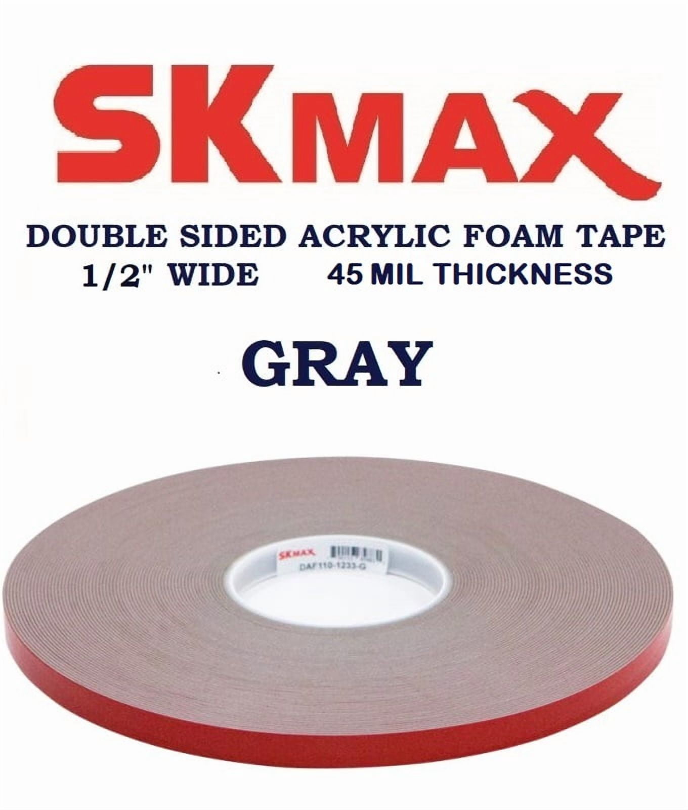 SKmax SUPER-X tape 1/2"X108' double sided acrylic foam Tape automotive mounting