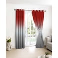 thumbnail image 4 of Fsddascl Red Gray Ombre Blackout Curtains for Bedroom/Living Room, Thermal Insulated Kitchen Curtains, Modern Gradient Abstract Art Grommet Darkening Window Treatment Drapes 52"x96"x2, 4 of 8