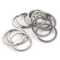 thumbnail image 2 of Paquete de 20 anillos de llavero para manualidades, clips de llavero planos de metal de acero inoxidable, anillos divididos redondos a granel para la organización de llaves del automóvil en, 2 of 5