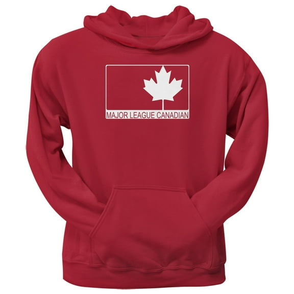 Major League Canadian Red Adult Pullover Hoodie - X-Large