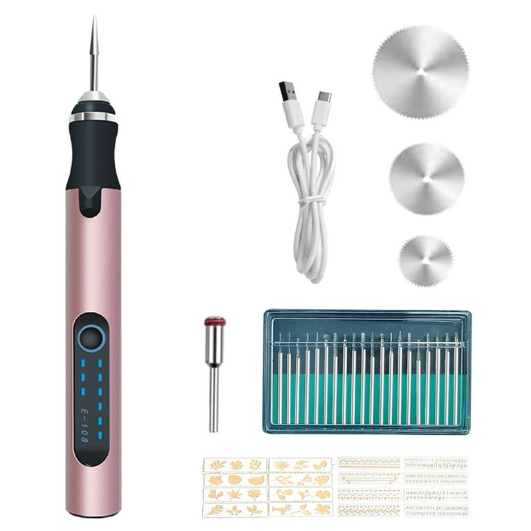 Mini Engraving Pen,Mini Electric Engraving Machines Engraver Pen,  Rechargeable Engraving Pen Cordless Rotary Tools Easy To Use
