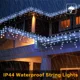 thumbnail image 4 of Decoraciones navideñas para el hogar, cortina LED para exteriores, guirnalda de luces de carámbanos, guirnalda de calle para la casa, decoración de invierno de 4 a 80 m para Año Nuevo, 4 of 5