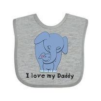 Inktastic I Love My Daddy Elephant Blue Boys Baby Bib