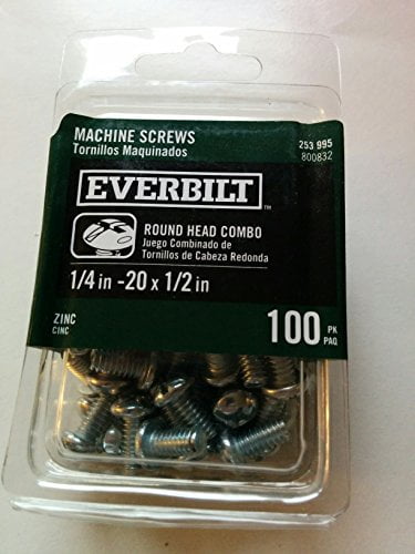 100-Pack Everbilt #8-32 x 1-1/2 in Combo Truss Head Zinc Plated Machine Screw 
