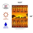 thumbnail image 2 of Toland Home Garden Savanna Sunset Elephant Flag Double Sided 12x18 Inch, 2 of 5