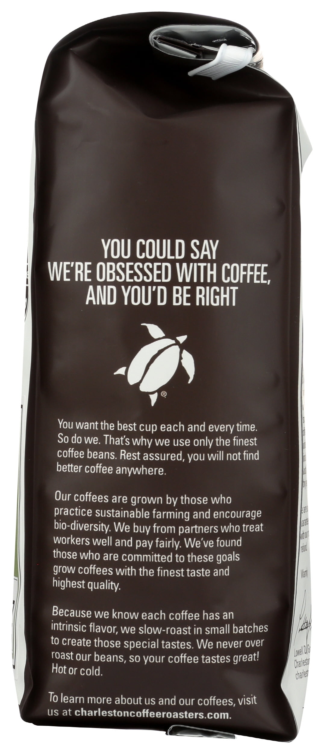 Pack of 6, Charleston Coffee Roaster Charleston Organic Medium Roast Whole Bean Coffee, 12 oz