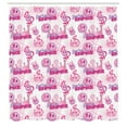 thumbnail image 3 of Ambesonne Emoji Shower Curtain, Pinkish Design Sayings Faces, 69"Wx84"L, Off White Magenta, 3 of 3